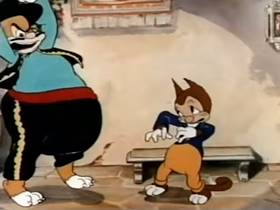 Screenshots from the 1942 Terrytoons cartoon The Torrid Toreador