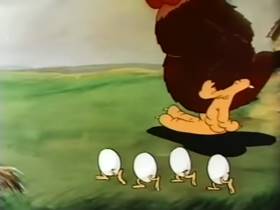 Screenshots from the 1942 Terrytoons cartoon Barnyard Waac