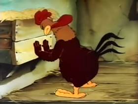 Screenshots from the 1942 Terrytoons cartoon Barnyard Waac