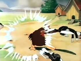 Screenshots from the 1942 Terrytoons cartoon Barnyard Waac