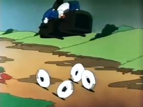 Screenshots from the 1942 Terrytoons cartoon Barnyard Waac