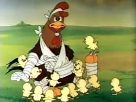 Screenshots from the 1942 Terrytoons cartoon Barnyard Waac