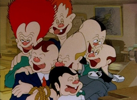 Screenshots from the 1942 Columbia cartoon A Hollywood Detour