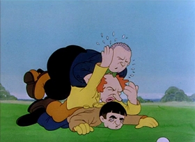 Screenshots from the 1942 Columbia cartoon A Hollywood Detour