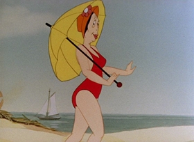 Screenshots from the 1942 Columbia cartoon A Hollywood Detour
