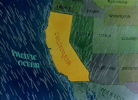 Screenshots from the 1942 Columbia cartoon A Hollywood Detour