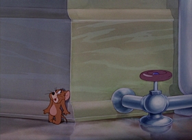 Screenshots from the 1942 MGM cartoon Fraidy Cat