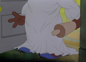 Screenshots from the 1942 MGM cartoon Fraidy Cat