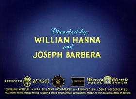 Screenshots from the 1942 MGM cartoon Fraidy Cat