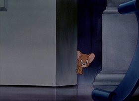 Screenshots from the 1942 MGM cartoon Fraidy Cat