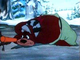 Screenshots from the 1942 MGM cartoon The Bear and the Beavers