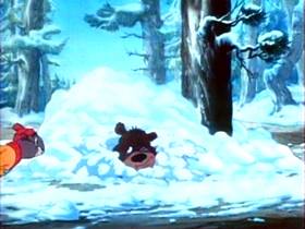 Screenshots from the 1942 MGM cartoon The Bear and the Beavers