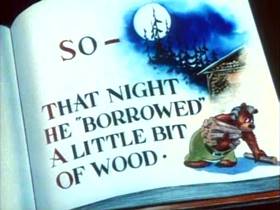 Screenshots from the 1942 MGM cartoon The Bear and the Beavers