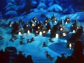 Screenshots from the 1942 MGM cartoon The Bear and the Beavers