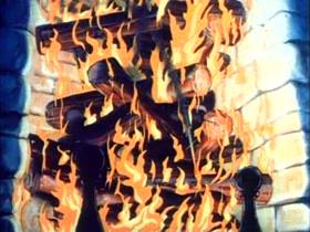 Screenshots from the 1942 MGM cartoon The Bear and the Beavers