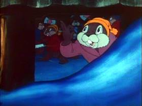 Screenshots from the 1942 MGM cartoon The Bear and the Beavers