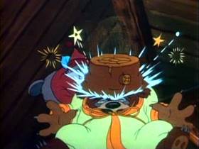 Screenshots from the 1942 MGM cartoon The Bear and the Beavers