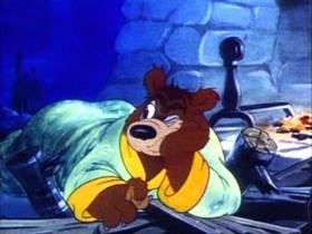 Screenshots from the 1942 MGM cartoon The Bear and the Beavers