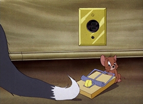 Screenshots from the 1942 MGM cartoon Dog Trouble