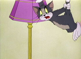 Screenshots from the 1942 MGM cartoon Dog Trouble