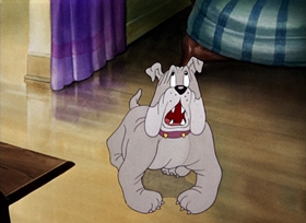 Screenshots from the 1942 MGM cartoon Dog Trouble