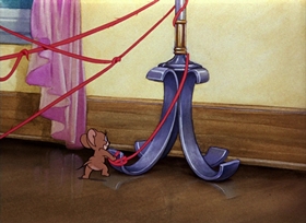 Screenshots from the 1942 MGM cartoon Dog Trouble