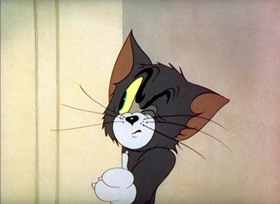 Screenshots from the 1942 MGM cartoon Puss N