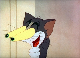 Screenshots from the 1942 MGM cartoon Puss N