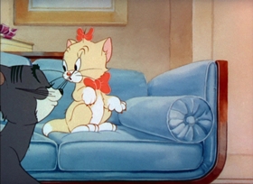 Screenshots from the 1942 MGM cartoon Puss N