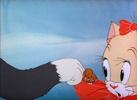 Screenshots from the 1942 MGM cartoon Puss N