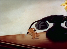 Screenshots from the 1942 MGM cartoon Puss N