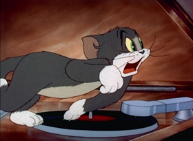 Screenshots from the 1942 MGM cartoon Puss N