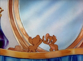 Screenshots from the 1942 MGM cartoon Puss N