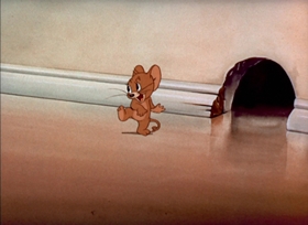Screenshots from the 1942 MGM cartoon Puss N