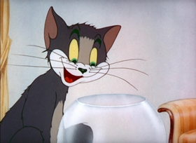 Screenshots from the 1942 MGM cartoon Puss N