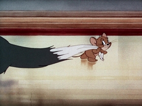 Screenshots from the 1942 MGM cartoon The Bowling Alley Cat