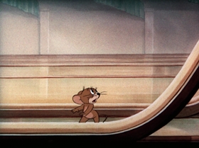 Screenshots from the 1942 MGM cartoon The Bowling Alley Cat