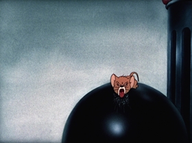 Screenshots from the 1942 MGM cartoon The Bowling Alley Cat