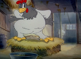 Screenshots from the 1942 MGM cartoon Fine Feathered Friend