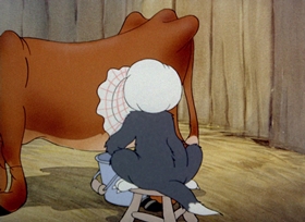 Screenshots from the 1942 MGM cartoon Fine Feathered Friend