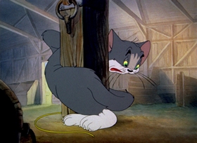 Screenshots from the 1942 MGM cartoon Fine Feathered Friend