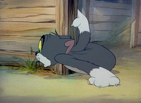 Screenshots from the 1942 MGM cartoon Fine Feathered Friend