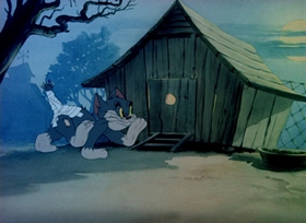 Screenshots from the 1942 MGM cartoon Fine Feathered Friend