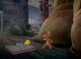 Screenshots from the 1942 MGM cartoon Fine Feathered Friend