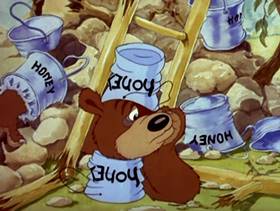 Screenshots from the 1942 MGM cartoon Wild Honey