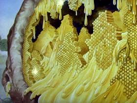 Screenshots from the 1942 MGM cartoon Wild Honey