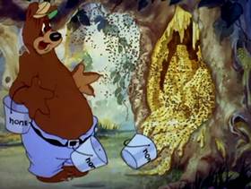 Screenshots from the 1942 MGM cartoon Wild Honey