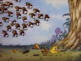 Screenshots from the 1942 MGM cartoon Wild Honey