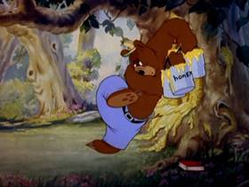 Screenshots from the 1942 MGM cartoon Wild Honey