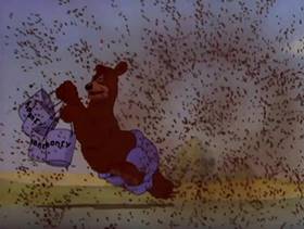 Screenshots from the 1942 MGM cartoon Wild Honey